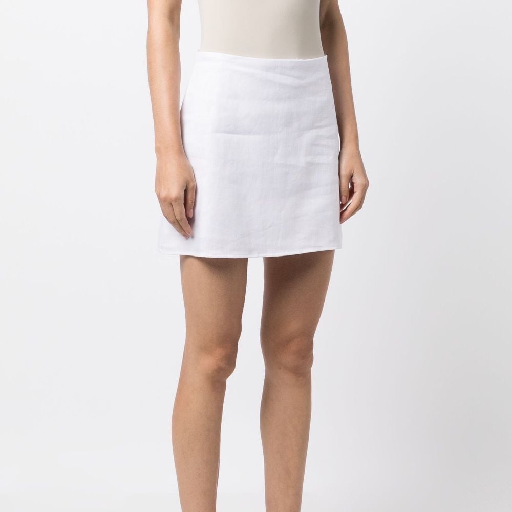 Reformation White Linen Skirt Size 8